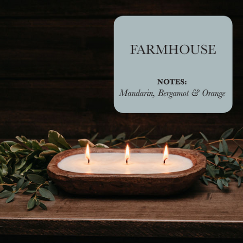 3-wick Dough Bowl Candle-Farmhouse